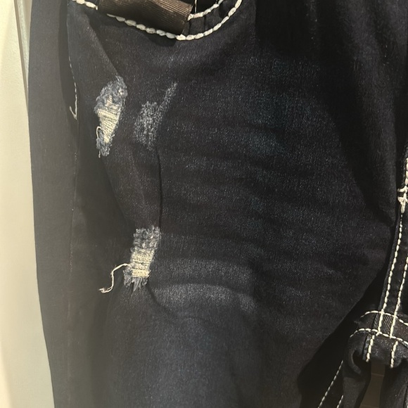 NWT Bamboo Super Soft Flare Legs Blue Jeans with Flap Jeweled Back Pockets - 11 - Picture 3 of 9